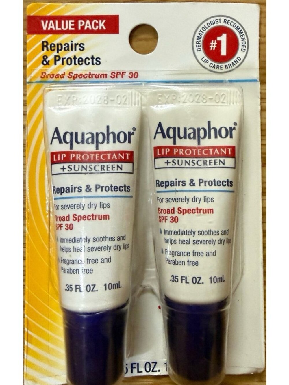 Aquaphor Lip Protectant Value Pack SPF 30